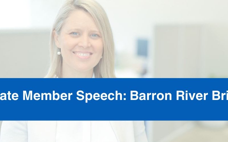 Barron River Bridge update Bree James MP