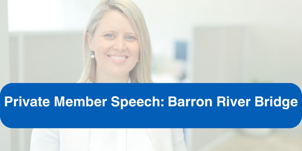 Barron River Bridge update Bree James MP