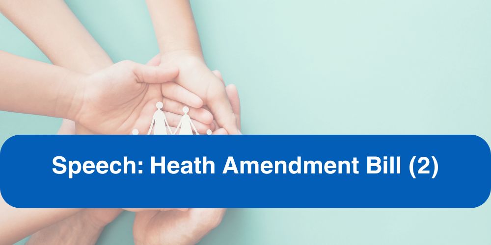 Bree James Health Amendment Bill